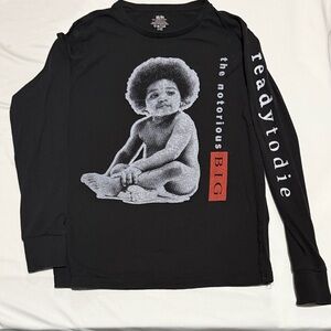 The Notorious B.I.G. "Ready to Die" Baby Photo Long Sleeve Shirt - Unisex Medium